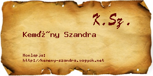 Kemény Szandra névjegykártya